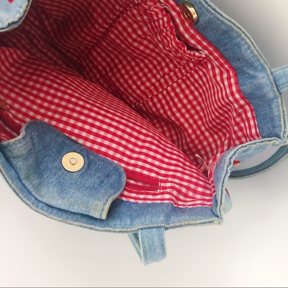 90s denim ladybug embroidered bag - Picture 3 of 3